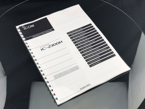 Icom IC-2300H Instruction Manual User Guide Coil Bound Copy - Picture 2 of 4