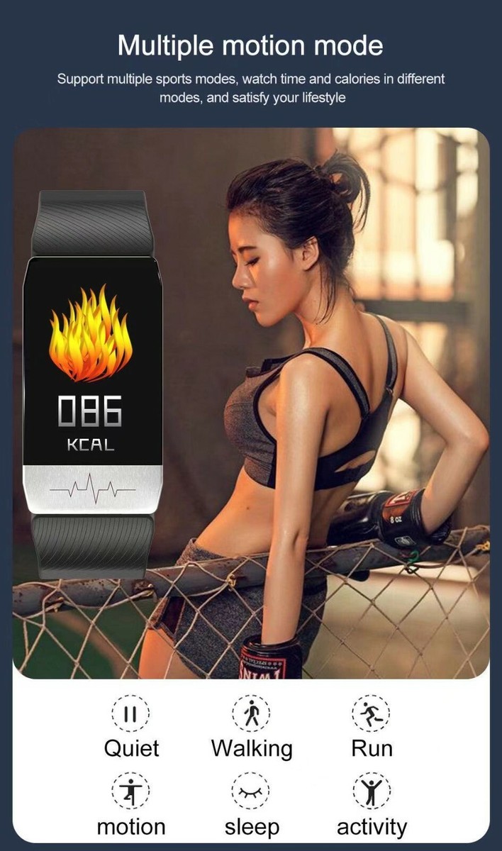 Smart Bracelet Fitness Watch w/ ECG (Electro Cardio Diagram) For