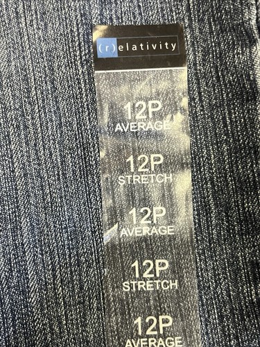 Relativity Woman Blue Jeans Modern Boot Cut Stretchy Size 12p NWT - Picture 6 of 6