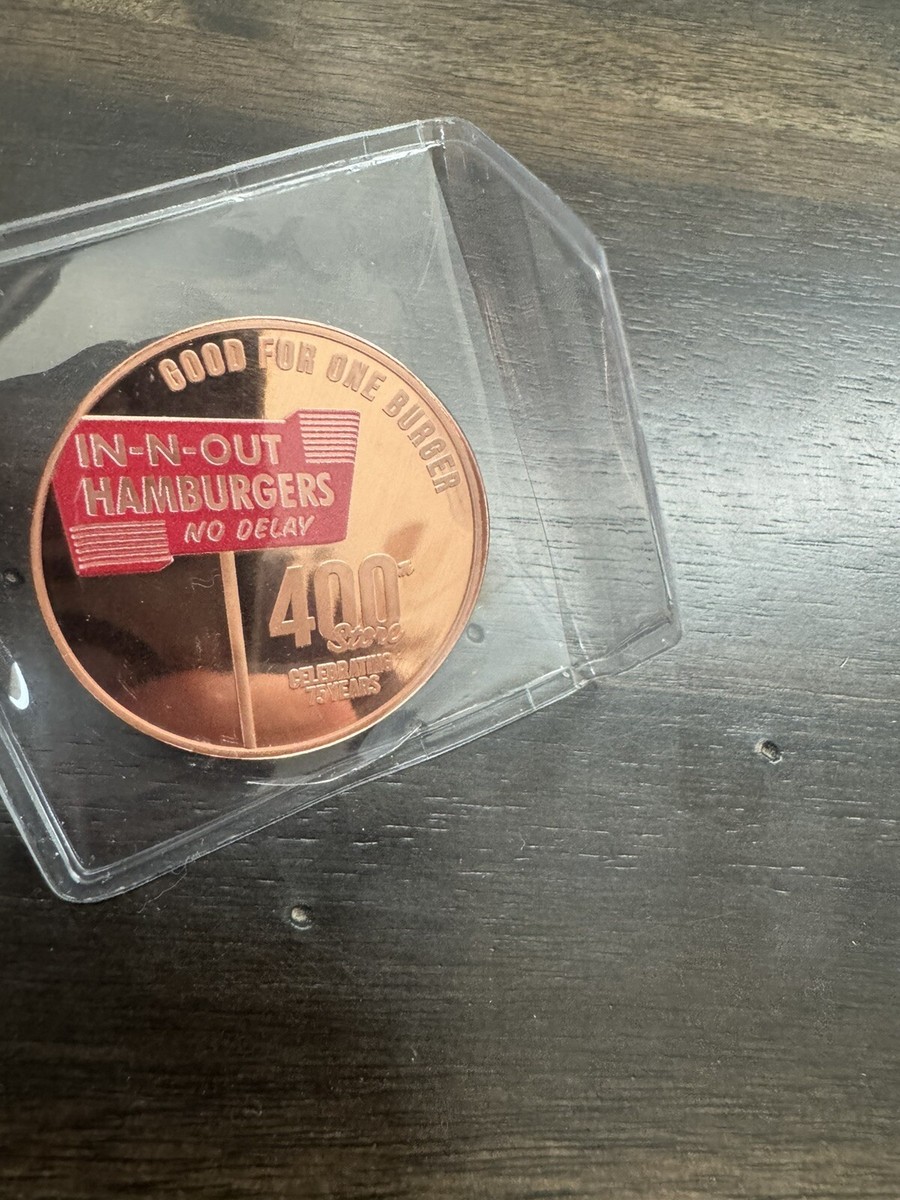 消費税無し Burger IN-N-OUT RARE Coin Burger Anniversary Store 400th 保存容器・ケース
