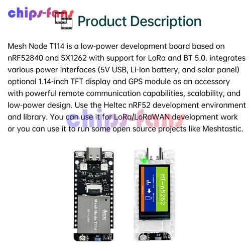 HelTec AutoMation Node T114 LoRa Development Board nRF52840SX1262 Module Type-C - Picture 7 of 21