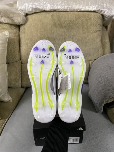 Adidas F50 Pro FG J Messi White Purple Football Boots BNIB Size 3uk IE9081 - Picture 17 of 20