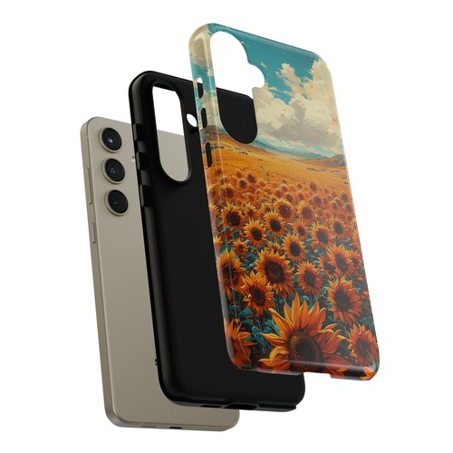 Phone Case for iPhone, Pixel, Galaxy - Sunflower Field Floral Sky Flower Cover - Picture 103 of 191