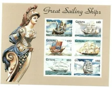 Guyana 1998 - Sailing Ships - Sheet Of 6 Stamps - Scott #3310 - MNH