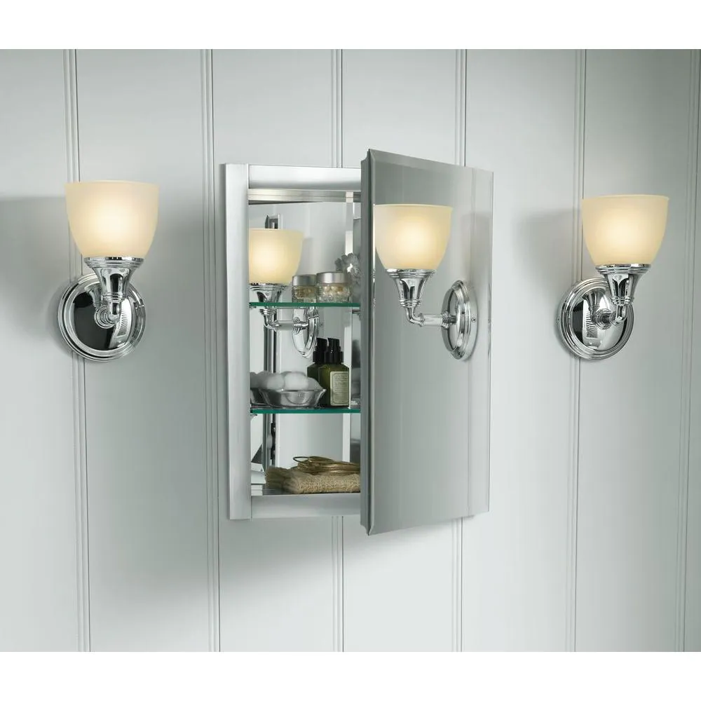 15.5 in. W x 19.5 in. H x 5 in. D Aluminum Recessed Medicine Cabinet 15.5 in. W x 19.5 in. H x 5 in. D Aluminum Recessed Medicine Cabinet