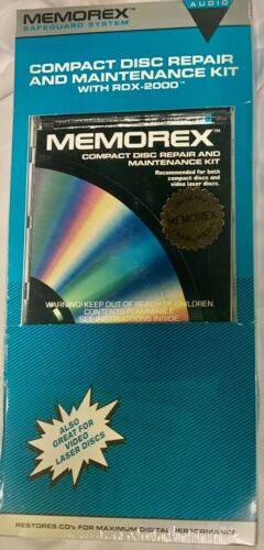 MEMOREX COMPACT DISC  REPAIR AND MAINTENANCE KIT WITH RDX-2000, NEW SEALED RARE - Picture 1 of 5