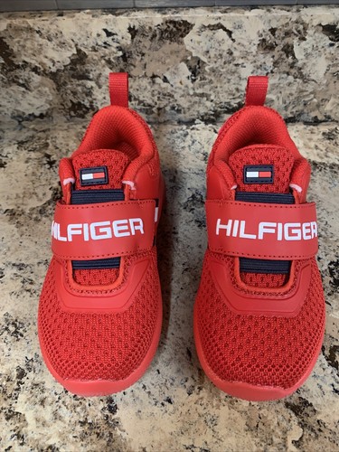 TOMMY HILFIGER TH CADET STRAP 2.0 RED YOUTH SHOES SNEAKER Sz 9 NEW IN BOX - Picture 4 of 10