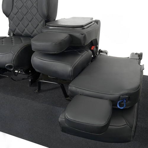 CITROEN BERLINGO FRONT SEAT COVERS LEATHERETTE TAILORED (2008-2018) BLACK 886 - Picture 8 of 24