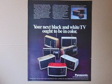1971 PANASONIC PORTABLE Televisions vintage art print ad