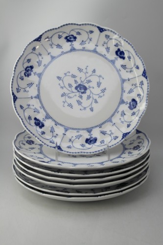 Set of 7 - CHRISTINEHOLM Echt Cobalt Blue White Porcelain Plate Germany ~10.5" - Picture 2 of 16