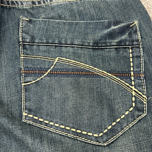 Nuevos Pantalones de mezclilla ADIKTD para hombre 34x33 corte bota regular azul lavado oscuro nuevos con etiquetas - Imagen 15 de 24