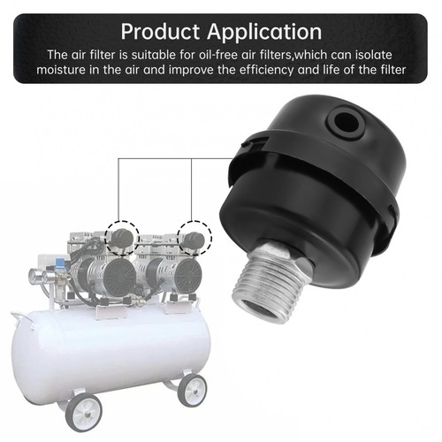 1/2" Thread Air Compressor Silencer Air Compressor Intake Filter Sound Muffler - Picture 7 of 8