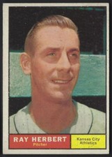 1961 Topps Ray Herbert _++ Kansas City Athletics #498