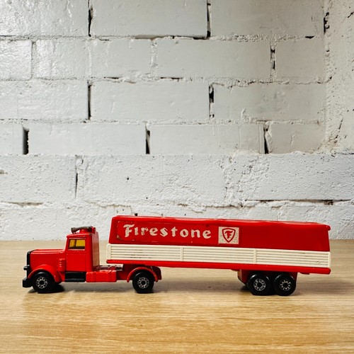Matchbox 900 Convoy TP23 Long Haul Transporter Firestone Red White 1978 - Picture 3 of 20