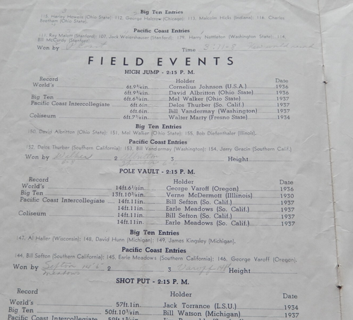1937 1st Big Ten B1G v Pacific Coast PCC Track Field Athletics USC Ohio Stanford - Picture 8 of 11