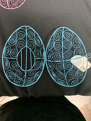 3 Metal Wire Egg Basket with Clasp Easter Decor Baby Shower Favor Candy - Picture 6 of 7