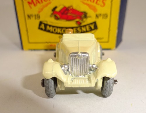 Matchbox RW 19A MG "TD" crema superiore in scatola "B" - Foto 7 di 12