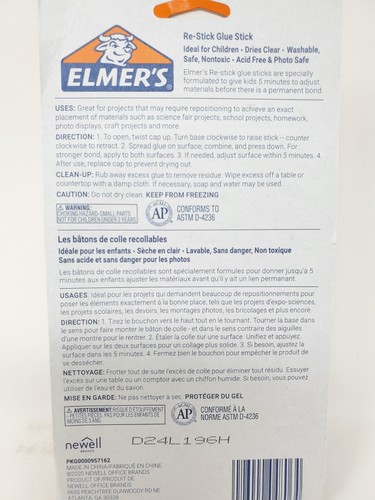 12 Elmer’s Re-Stick Clear School Washable Glue Sticks Non Toxic Photo Safe - Picture 18 of 24