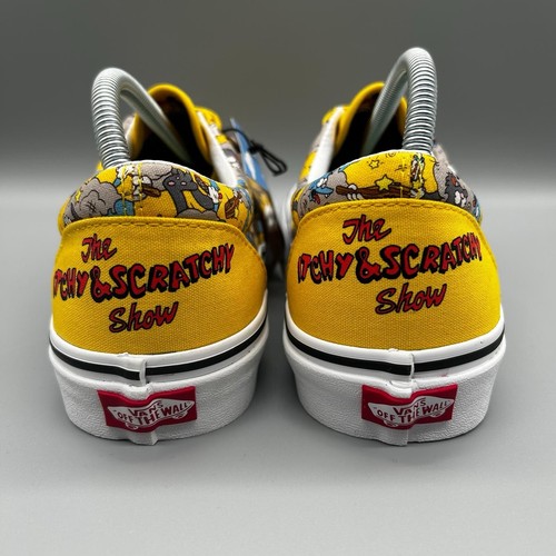 Vans Era The Simpsons Itchy & Scratchy Show Mens Eu 42 Cartoon Yellow Blue Shoes - Picture 5 of 11