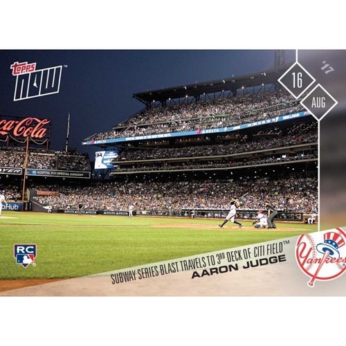 2017 TOPPS NOW #487 AARON JUDGE SUBWAY SERIES BLAST TRAVELS TO 3RD DECK - Picture 2 of 3