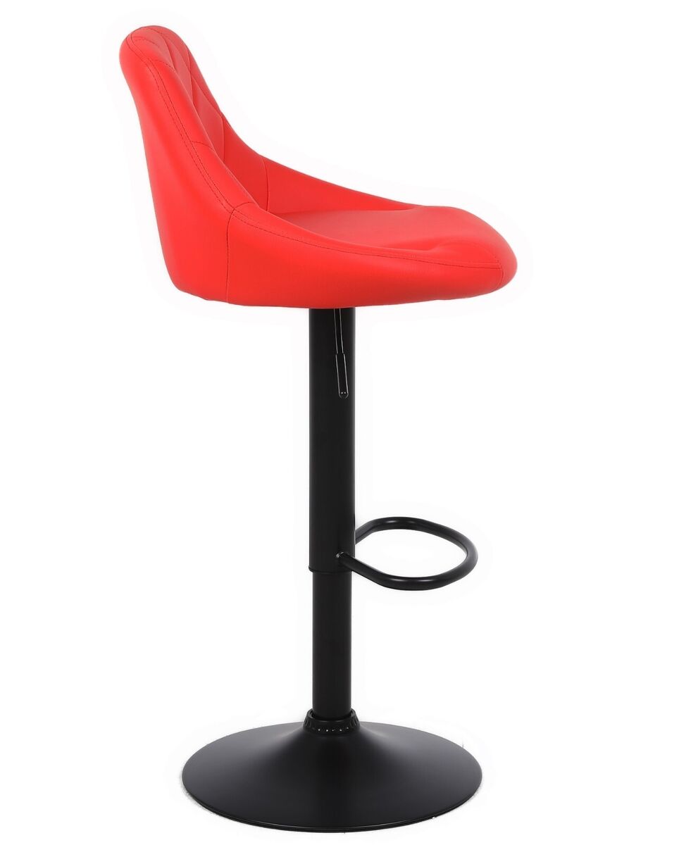 Red Bar Stools Chairs set of 3 Breakfast Chairs Swivel Gas Lift