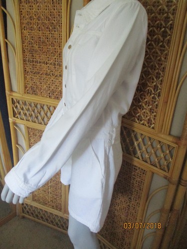 LOVELY WHITE /OFF WHITE DENIM COTTON PLAYSUIT- NEXT BY "OWN"SIZE 12 BNWT - Picture 4 of 5