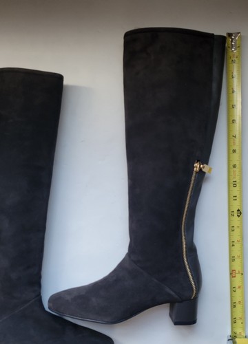 Stuart Weitzman Shrimpton Knee High Boots Ashphalt Gray Suede Leather Sz 5.5 New - Picture 5 of 12