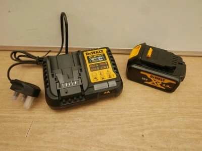 DeWalt DCB182 18V xr 4 AH XR Li-Ion Battery + DCB1104 240v Fast Multi Charger