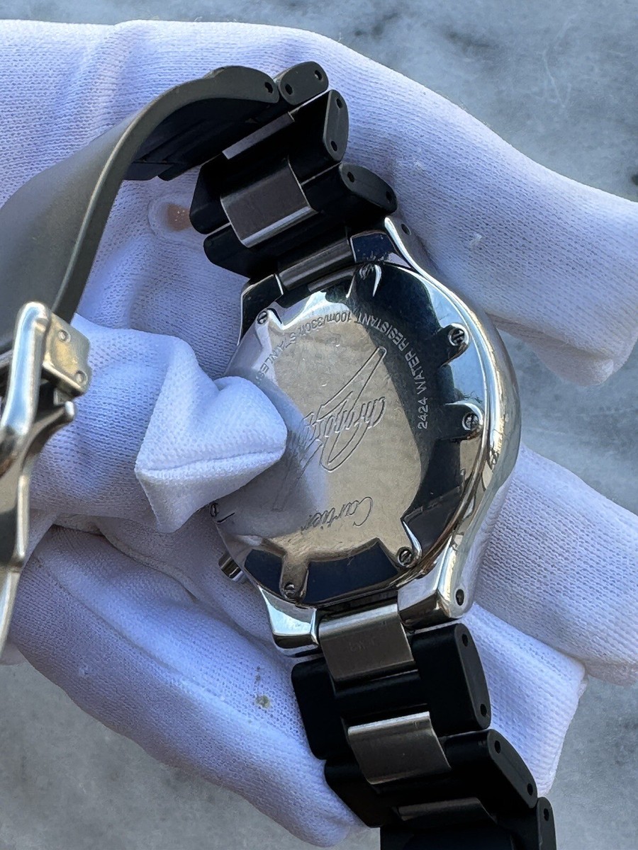 Cartier Chronoscaph 21 Watch 2424 Chronograph Quartz Mens
