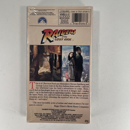 Raiders of the Lost Ark Indiana Jones 1989 VHS Watermark NEW Factory SEALED - Imagen 4 de 8