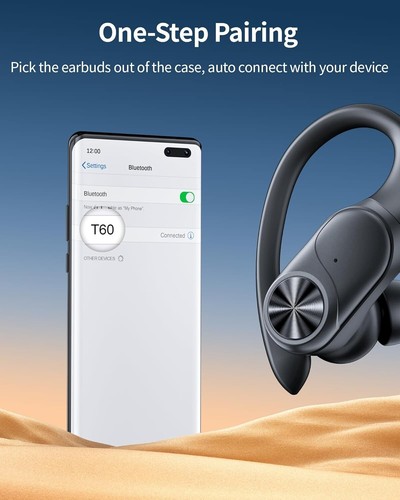 Waterproof Bluetooth Headphones with Noise Cancellation & 80 Hours Battery Life - Picture 6 of 8