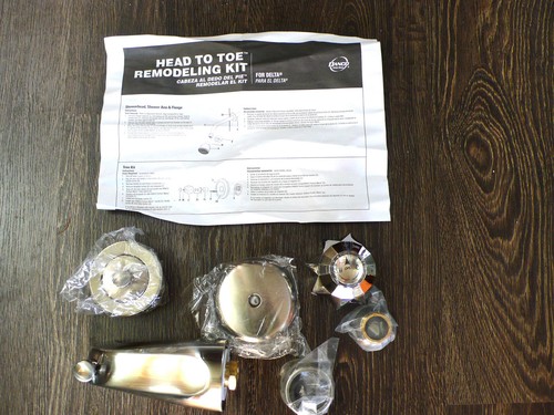 Parts Only Delta Head To Toe Bath Tub Shower Remodeling Kit  Nickel 89434 - Picture 1 of 3