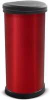 Curver Bin Metal Effect 70% Recycled Kitchen Accessories One Touch Deco 40 Litre