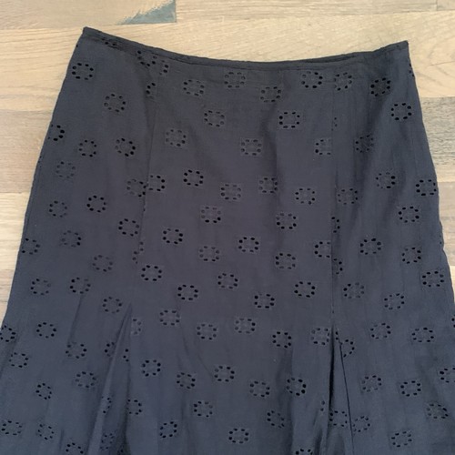 Nine & Co Black Eyelet Cotton Skirt Size 8 - Picture 3 of 7