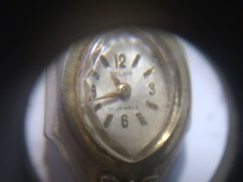 Belair FR Wind Up Watch 17 Jewels Women Gold Flex Band Running Missing Stem - Picture 3 of 10