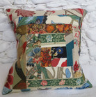 Large Cushion Cover, Linen, Patchwork, Mulberry, Liberty, Baker, Patterned, 22"