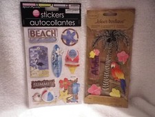2 packs Jolee's boutique / Special Moments scrapbook stickers Aloha Hawaii beach