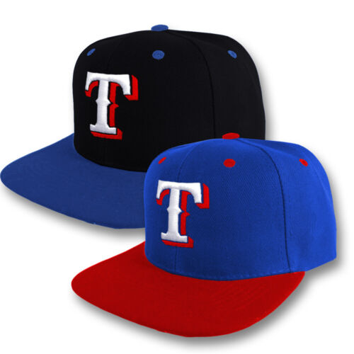 Gorra trasera de los Texas Rangers sombrero TX bordado billete plano ajustable - Imagen 2 de 7