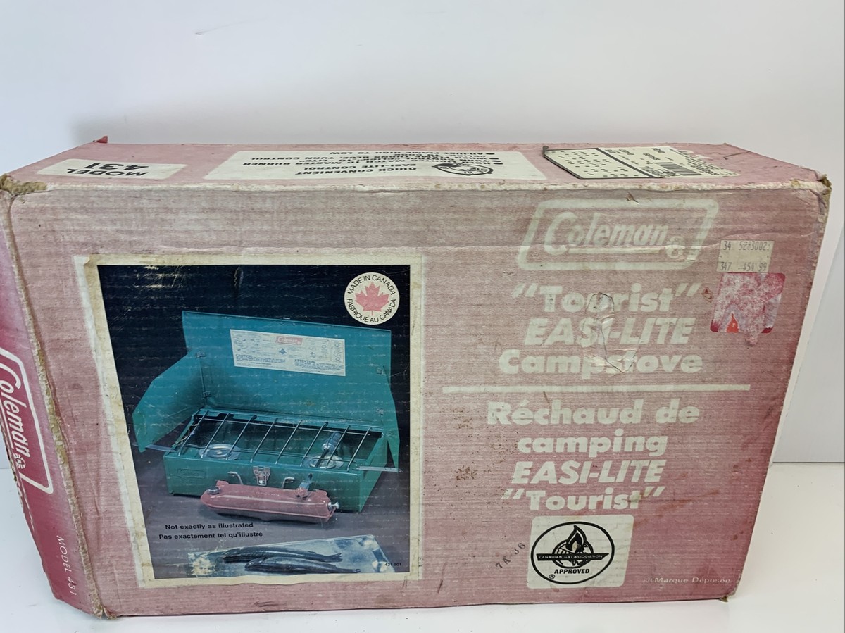 Vintage COLEMAN Camp Stove 431 2-Burner Easi-Lite Made in