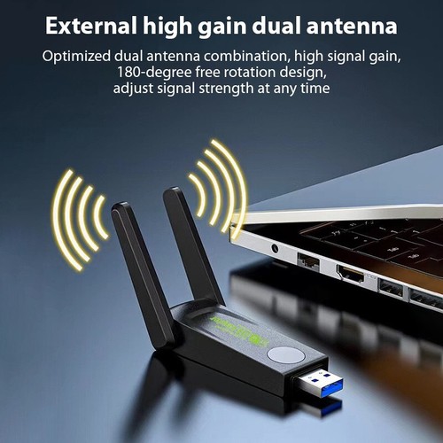 USB 3.0 Wireless WIFI Adapter 1300Mbps Long Range Dongle Dual Band 5ghz Network - Bild 6 von 24
