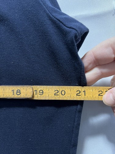 BMW Official Licensed Short Sleeve Polo Shirt Size M Mens Navy Blue White Trim - Picture 7 of 9
