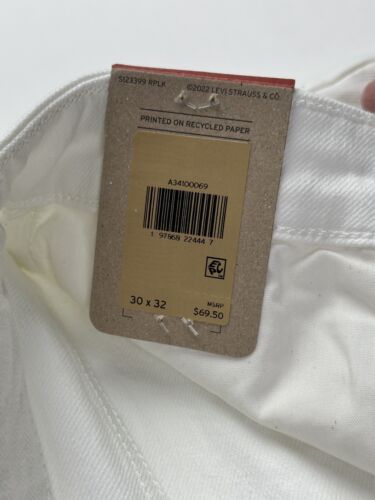 Levi's 726 Womens Jeans Soft Clean White High Rise Flare Leg Stretch 30x32 NWT - Picture 10 of 19