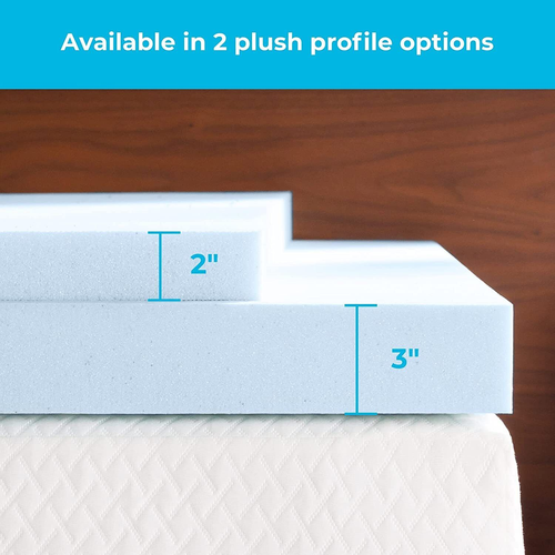 Rv Mattress Topper Short Queen Size Thick Comfy Gel Memory Foam Camper Nuevo - Picture 7 of 12