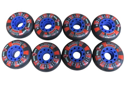 Kryptonics Breakaway Wheels 72mm 78A Inline Skates Set of 8 - NEW