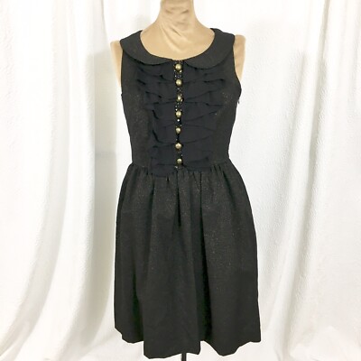 Kensie Gold And Black Dress With Ruffles And Buttons SIZE MEDIUM | eBay Kensie Gold And Black Dress With Ruffles And Buttons SIZE MEDIUM | eBay
