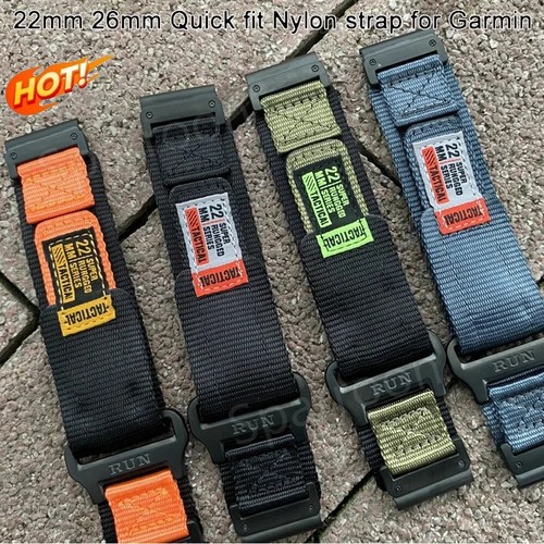 QuickFit Nylon Watch Band Strap For Garmin Fenix 6 6X Pro 5 5X 7 7X 3HR Instinct - Picture 2 of 33