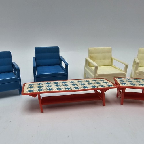 Liddle Kiddles Snap Happy Living Room Furniture Set 7 piece chair Vintage Mattel - Picture 5 of 7