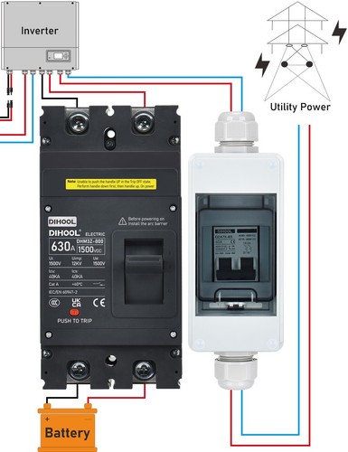 DC Molded Case Circuit Breaker Disconnect Switch 2 poles 100A~630A 1000V/1500V - Picture 68 of 74
