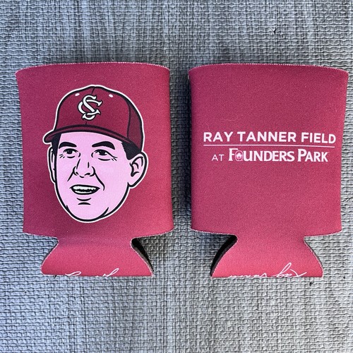 Entrenador de béisbol Ray Tanner 2 bebidas Koozies de la Universidad de Carolina del Sur Gamecocks