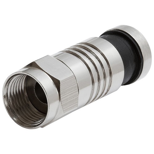 6x Compression Connector Waterproof For RG6 Coax Coaxial Cable CCTV Black Tail - Picture 2 of 3